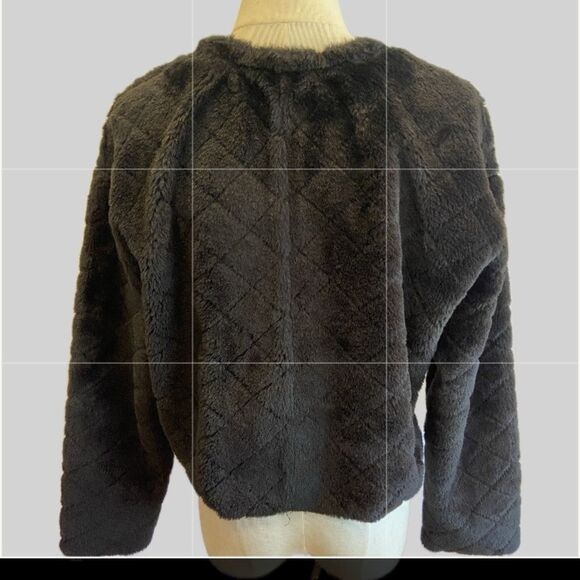 Zara Black Cropped Fuzzy Sweater S - Picture 2 of 5